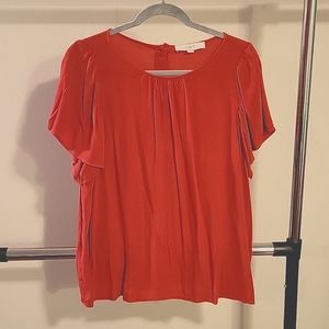 **LAST CHANCE **Coral Pink Short-sleeve Blouse